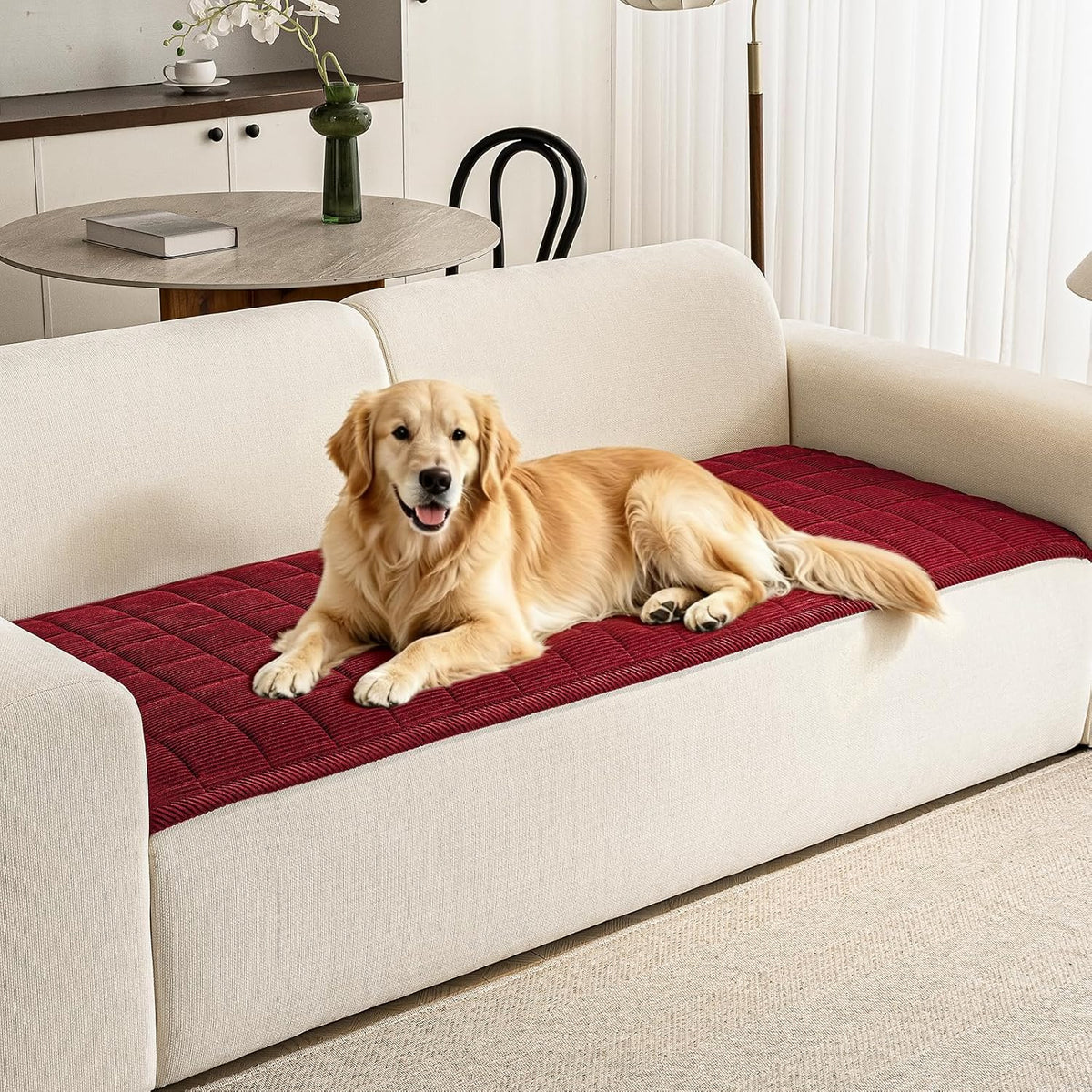 Couch Covers for Dogs, Non Slip Washable Pet Couch Covers for Sofa | 27.6”x70.9” Dark Brown Soft Velvet Sofa Covers for 2-3 Cushion Couch, Couch Protect Against Pet Hair, Scratches & Stains