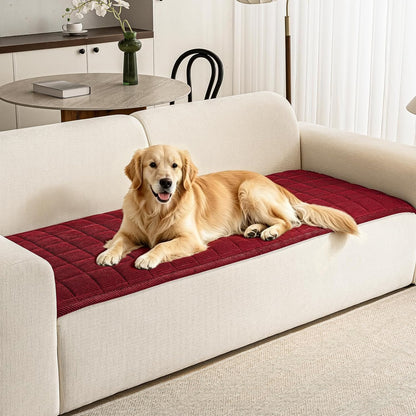 Couch Covers for Dogs, Non Slip Washable Pet Couch Covers for Sofa | 27.6”x70.9” Dark Brown Soft Velvet Sofa Covers for 2-3 Cushion Couch, Couch Protect Against Pet Hair, Scratches & Stains