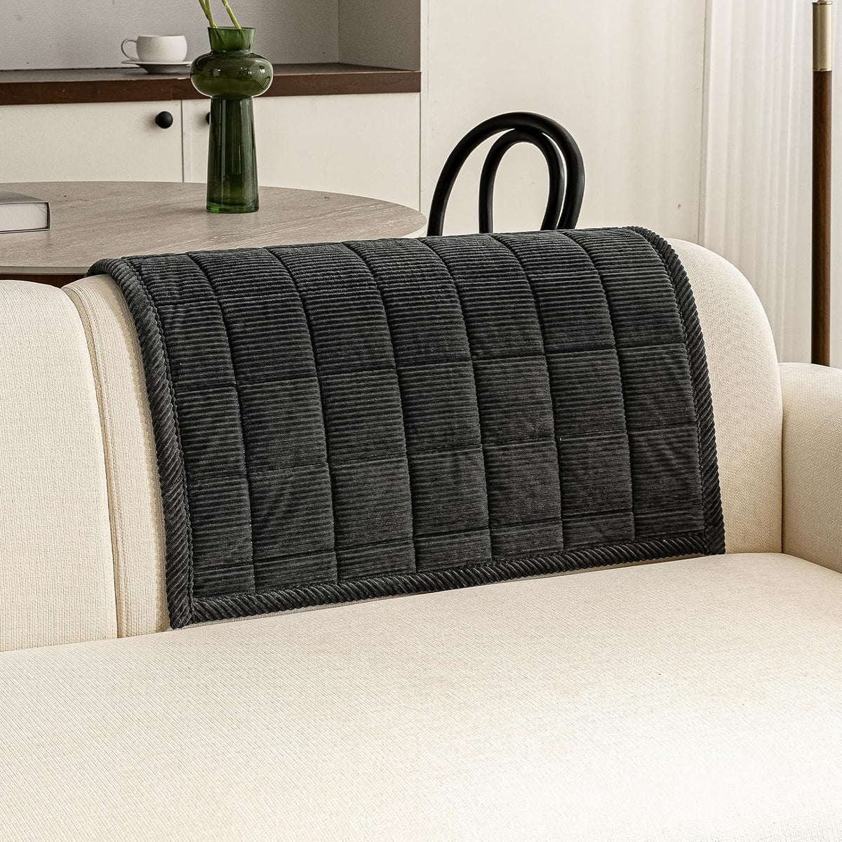 Couch Covers for Dogs, Non Slip Washable Pet Couch Covers for Sofa | 27.6”x70.9” Dark Brown Soft Velvet Sofa Covers for 2-3 Cushion Couch, Couch Protect Against Pet Hair, Scratches & Stains