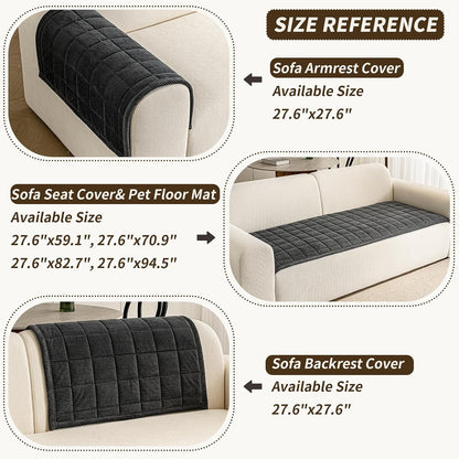 Couch Covers for Dogs, Non Slip Washable Pet Couch Covers for Sofa | 27.6”x70.9” Dark Brown Soft Velvet Sofa Covers for 2-3 Cushion Couch, Couch Protect Against Pet Hair, Scratches & Stains