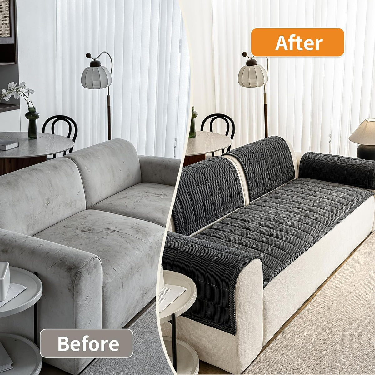 Couch Covers for Dogs, Non Slip Washable Pet Couch Covers for Sofa | 27.6”x70.9” Dark Brown Soft Velvet Sofa Covers for 2-3 Cushion Couch, Couch Protect Against Pet Hair, Scratches & Stains