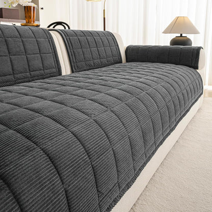 Couch Covers for Dogs, Non Slip Washable Pet Couch Covers for Sofa | 27.6”x70.9” Dark Brown Soft Velvet Sofa Covers for 2-3 Cushion Couch, Couch Protect Against Pet Hair, Scratches & Stains