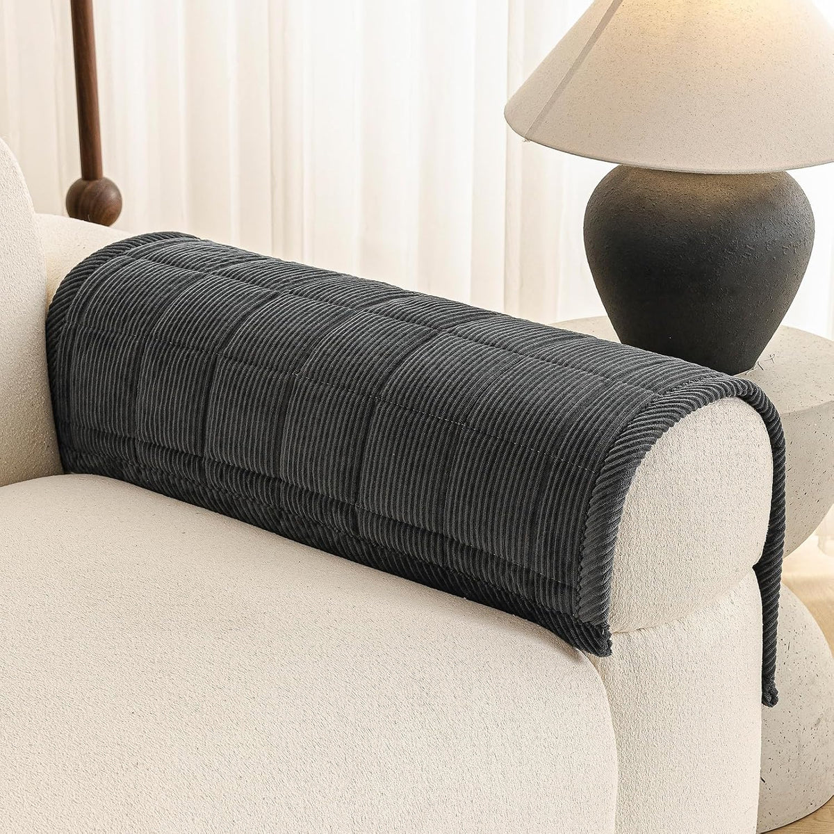 Couch Covers for Dogs, Non Slip Washable Pet Couch Covers for Sofa | 27.6”x70.9” Dark Brown Soft Velvet Sofa Covers for 2-3 Cushion Couch, Couch Protect Against Pet Hair, Scratches & Stains