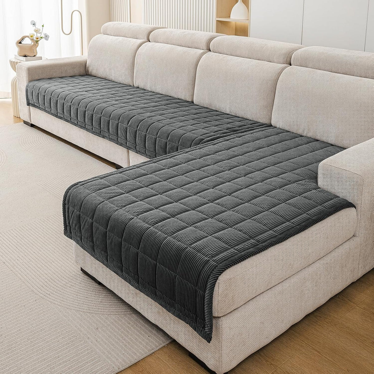 Couch Covers for Dogs, Non Slip Washable Pet Couch Covers for Sofa | 27.6”x70.9” Dark Brown Soft Velvet Sofa Covers for 2-3 Cushion Couch, Couch Protect Against Pet Hair, Scratches & Stains