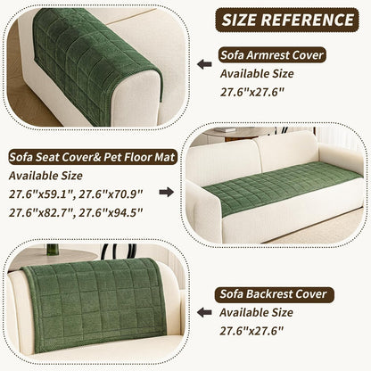 Couch Covers for Dogs, Non Slip Washable Pet Couch Covers for Sofa | 27.6”x70.9” Dark Brown Soft Velvet Sofa Covers for 2-3 Cushion Couch, Couch Protect Against Pet Hair, Scratches & Stains