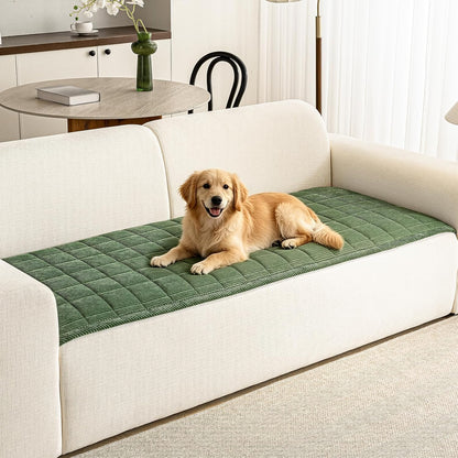 Couch Covers for Dogs, Non Slip Washable Pet Couch Covers for Sofa | 27.6”x70.9” Dark Brown Soft Velvet Sofa Covers for 2-3 Cushion Couch, Couch Protect Against Pet Hair, Scratches & Stains