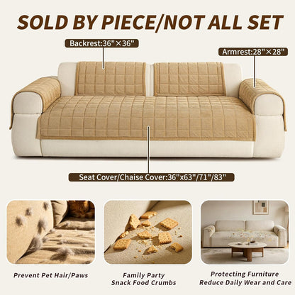 Couch Covers for Dogs, Non Slip Washable Pet Couch Covers for Sofa | 27.6”x70.9” Dark Brown Soft Velvet Sofa Covers for 2-3 Cushion Couch, Couch Protect Against Pet Hair, Scratches & Stains