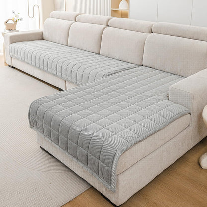 Couch Covers for Dogs, Non Slip Washable Pet Couch Covers for Sofa | 27.6”x70.9” Dark Brown Soft Velvet Sofa Covers for 2-3 Cushion Couch, Couch Protect Against Pet Hair, Scratches & Stains