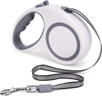 Retractable Dog Leash 26 FT, Heavy Duty Dog Leash for Dogs up to 110lbs, Strong Nylon Tape No Tangle, One-Handed Brake, Pause, Lock, Perfect for Medium Large Dogs (Black, 26 FT(66-110 LBS))