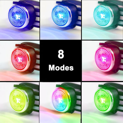 2-Pack Dog Lights for Night Walking, Upgraded 8 Modes Rechargeable Dog Collar Lights for Nighttime Clip On, IPX6 Waterproof and Silicone Band Safety Lights for Dog Collars