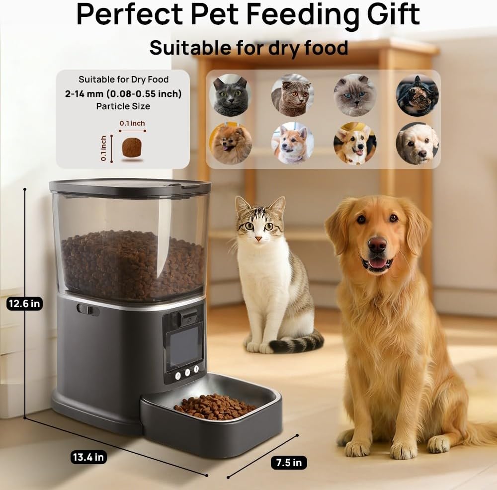 Automatic Cat Feeder with Camera Two-Way Video/Autio 5G WiFi, 5L