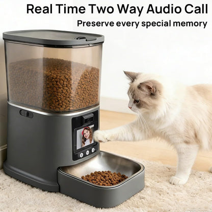 Automatic Cat Feeder with Camera Two-Way Video/Autio 5G WiFi, 5L