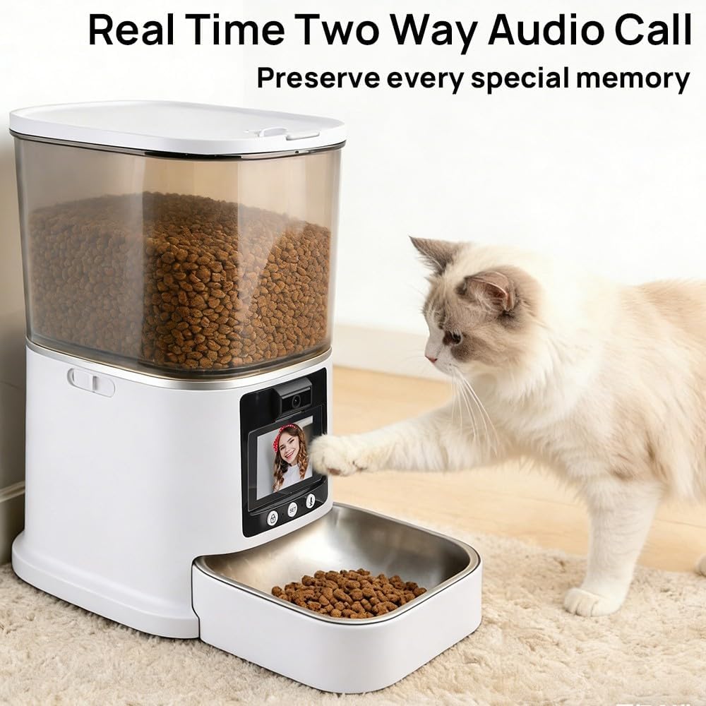 Automatic Cat Feeder with Camera Two-Way Video/Autio 5G WiFi, 5L