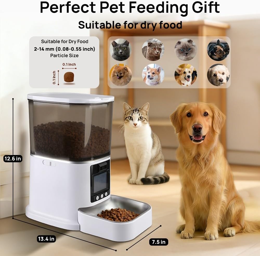 Automatic Cat Feeder with Camera Two-Way Video/Autio 5G WiFi, 5L