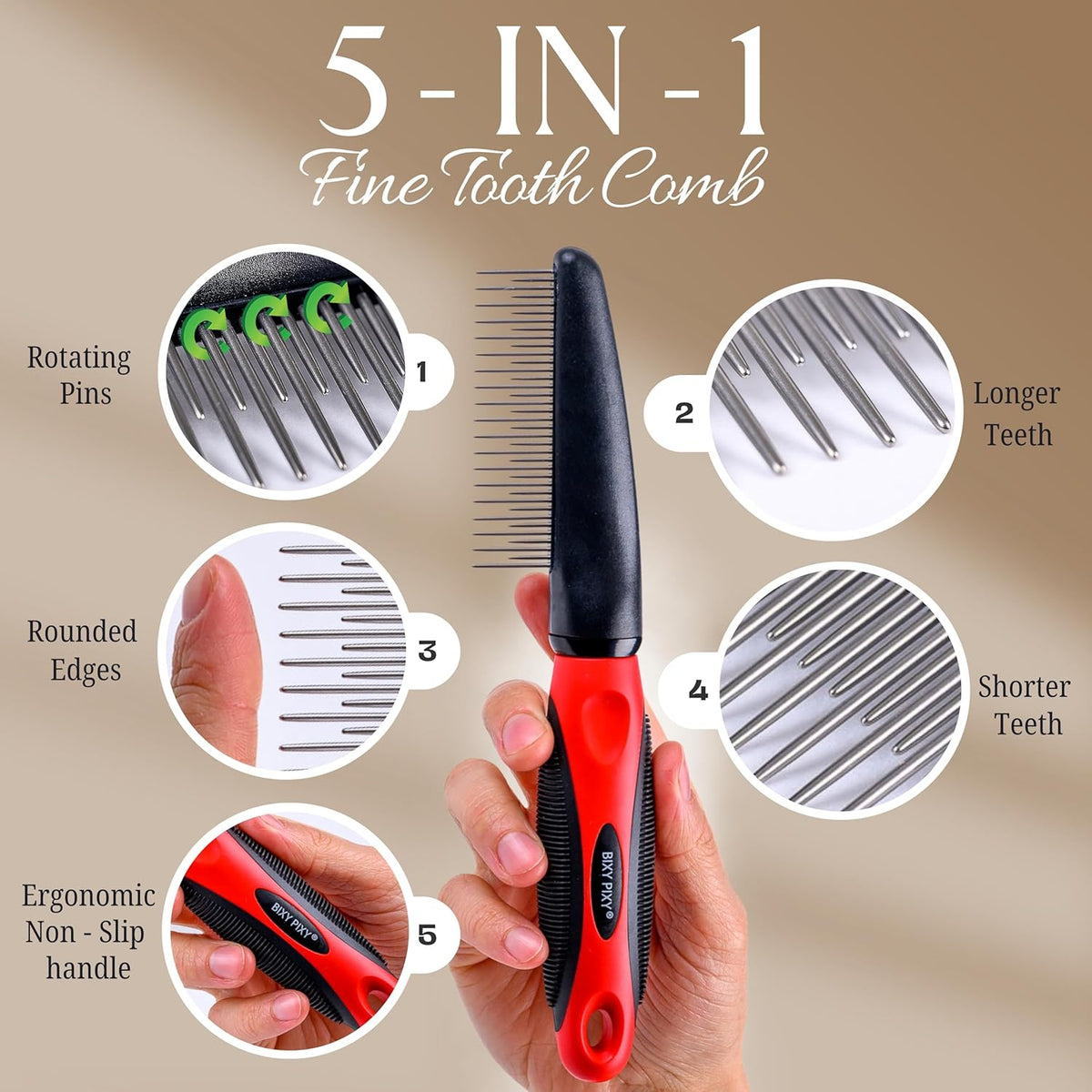 Dog Slicker Brush - Large - Protective Ball Tipped Pins Massages Pet Skin - Professional Groomer Dog Brush for Goldendoodle - Golden Retriever Brush (Large Size)