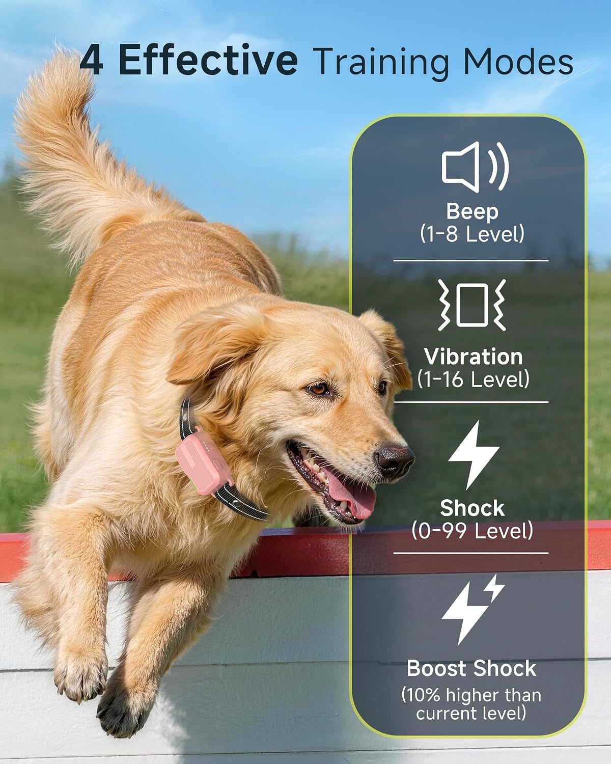 Dog Shock Collar - 4500FT Dog Training Collar with Remote for Dogs 10-120lb