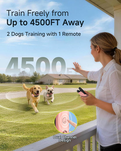 Dog Shock Collar - 4500FT Dog Training Collar with Remote for Dogs 10-120lb