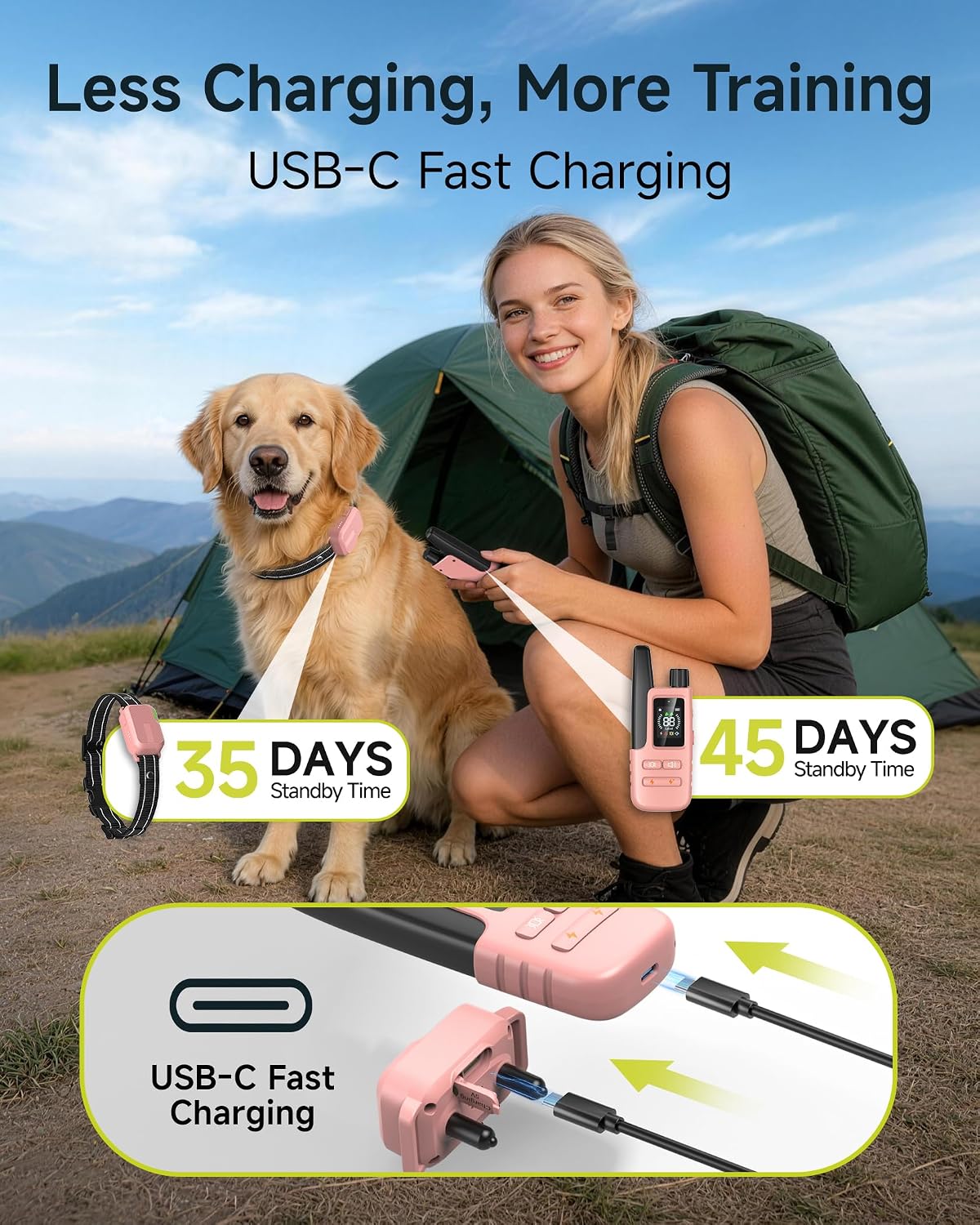 Dog Shock Collar - 4500FT Dog Training Collar with Remote for Dogs 10-120lb