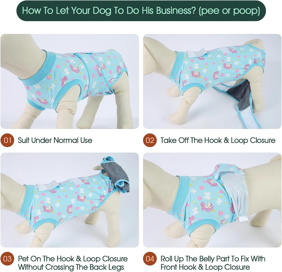 Dog Recovery Suit After Surgery, Spay Neuter Surgical Suit for Dogs