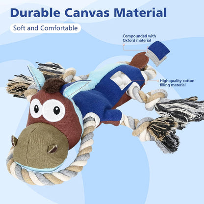 Dog Toys for Aggressive Chewers,Tough Indestructible Dog Toys,Squeaky Toys for Large Dogs,Durable Dog Chew Toys (Auburn)