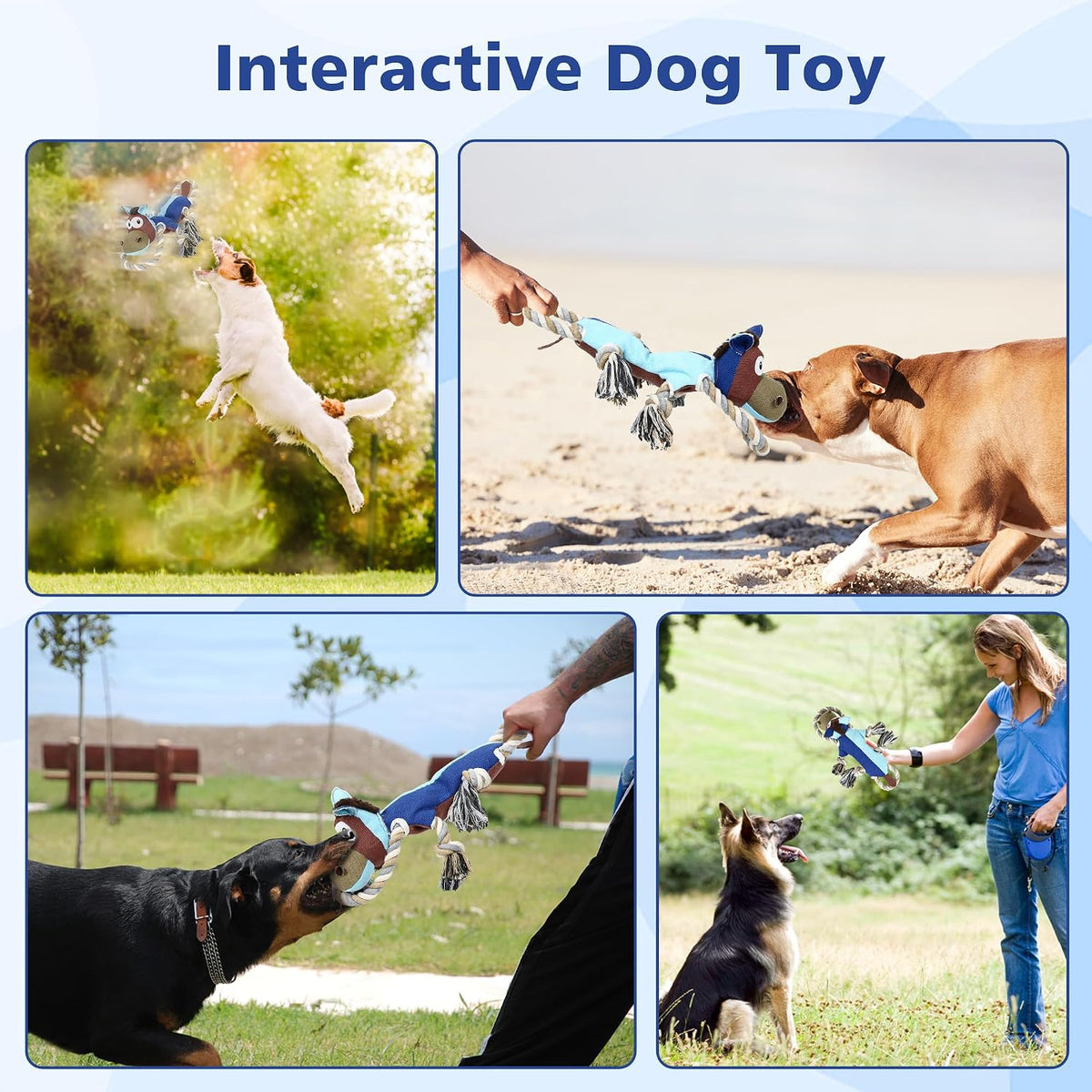 Dog Toys for Aggressive Chewers,Tough Indestructible Dog Toys,Squeaky Toys for Large Dogs,Durable Dog Chew Toys (Auburn)