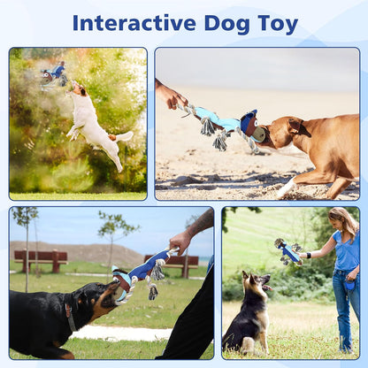 Dog Toys for Aggressive Chewers,Tough Indestructible Dog Toys,Squeaky Toys for Large Dogs,Durable Dog Chew Toys (Auburn)