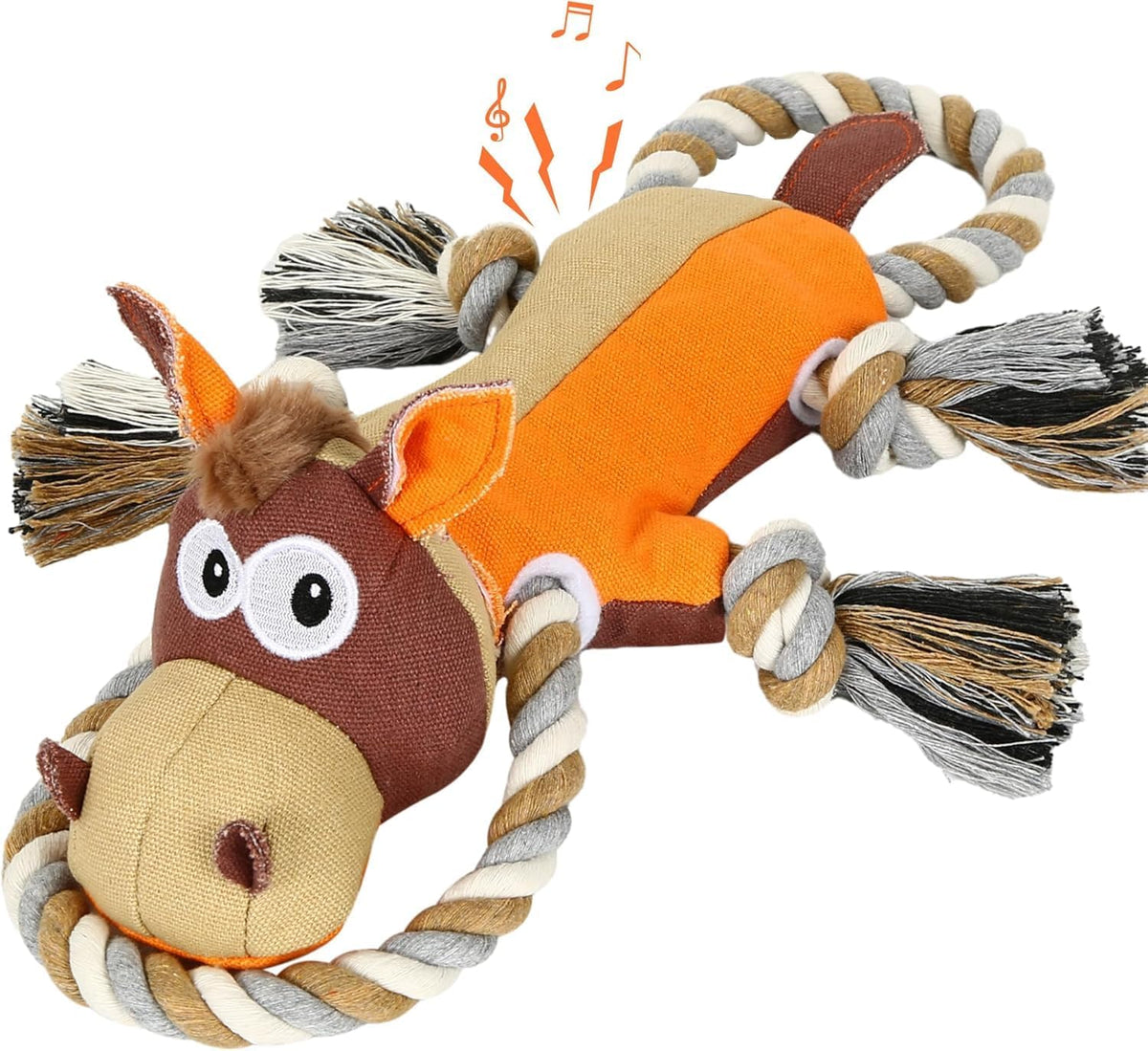 Dog Toys for Aggressive Chewers,Tough Indestructible Dog Toys,Squeaky Toys for Large Dogs,Durable Dog Chew Toys (Auburn)