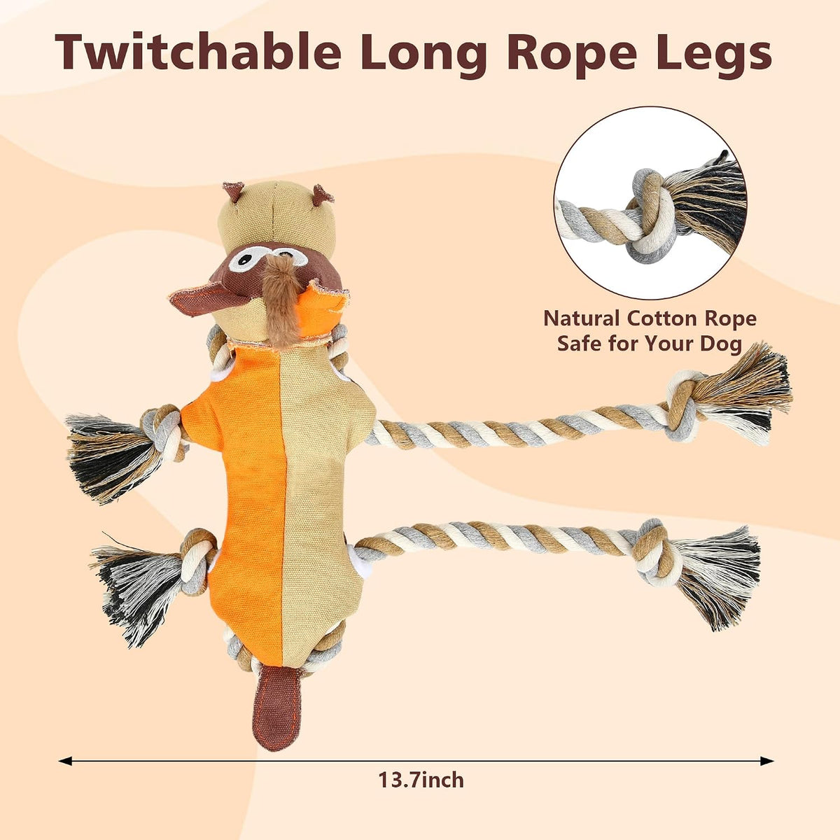 Dog Toys for Aggressive Chewers,Tough Indestructible Dog Toys,Squeaky Toys for Large Dogs,Durable Dog Chew Toys (Auburn)
