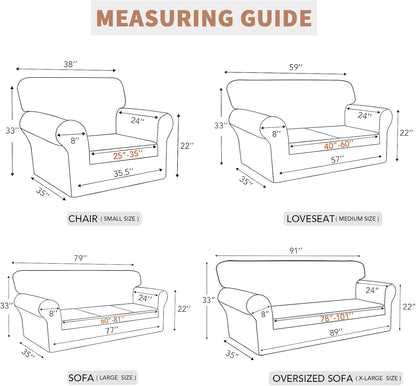 100% Waterproof Couch Cover, 3 Cushion Couch Slipcover for Sofa