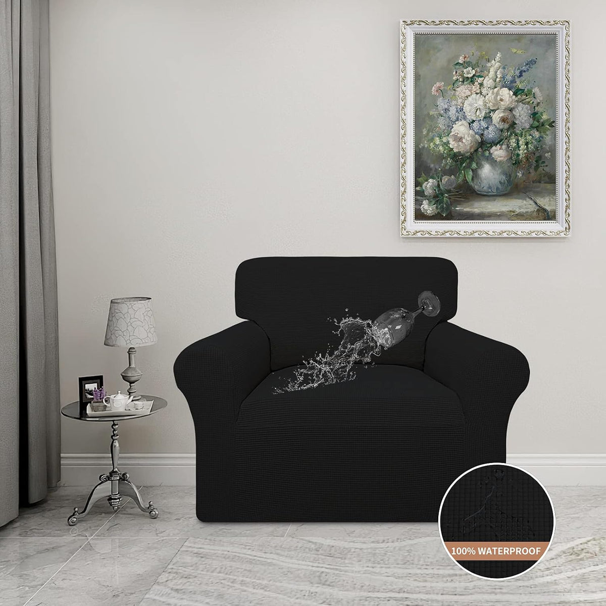 100% Waterproof Couch Cover, 3 Cushion Couch Slipcover for Sofa