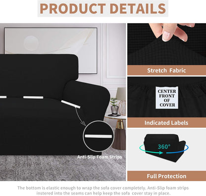 100% Waterproof Couch Cover, 3 Cushion Couch Slipcover for Sofa