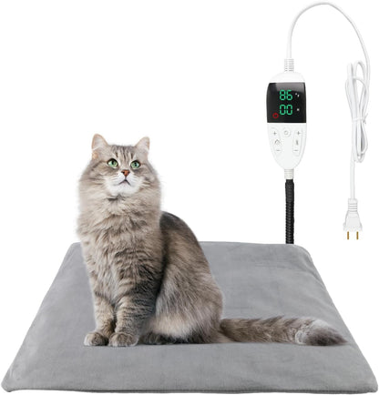 Pet Heating Pad for Cats Dogs with Temp Adjustable & Auto Power-Off