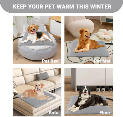 Pet Heating Pad for Cats Dogs with Temp Adjustable & Auto Power-Off