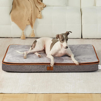 Orthopedic Memory Foam XXL Dog Bed - 6" Thick Beds for Extra Large Sized Dog - Waterproof Removable Washable Cover & Wrap-Around Zipper - Ultimate Comfort & Easy Maintenance, Dary Grey