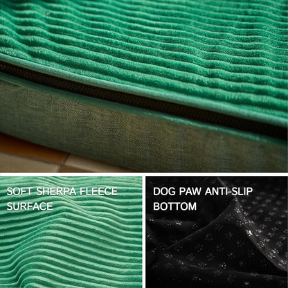 Orthopedic Memory Foam XXL Dog Bed - 6" Thick Beds for Extra Large Sized Dog - Waterproof Removable Washable Cover & Wrap-Around Zipper - Ultimate Comfort & Easy Maintenance, Dary Grey