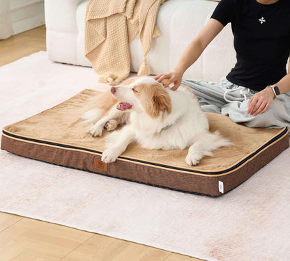 Orthopedic Memory Foam XXL Dog Bed - 6" Thick Beds for Extra Large Sized Dog - Waterproof Removable Washable Cover & Wrap-Around Zipper - Ultimate Comfort & Easy Maintenance, Dary Grey