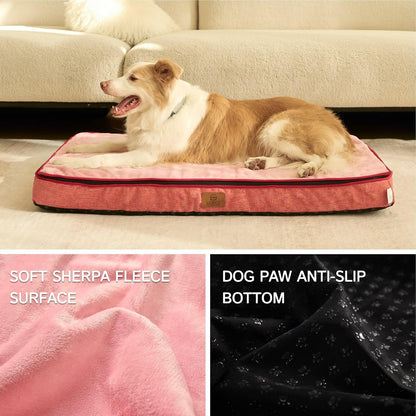 Orthopedic Memory Foam XXL Dog Bed - 6" Thick Beds for Extra Large Sized Dog - Waterproof Removable Washable Cover & Wrap-Around Zipper - Ultimate Comfort & Easy Maintenance, Dary Grey