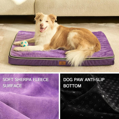 Orthopedic Memory Foam XXL Dog Bed - 6" Thick Beds for Extra Large Sized Dog - Waterproof Removable Washable Cover & Wrap-Around Zipper - Ultimate Comfort & Easy Maintenance, Dary Grey