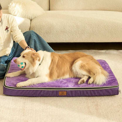Orthopedic Memory Foam XXL Dog Bed - 6" Thick Beds for Extra Large Sized Dog - Waterproof Removable Washable Cover & Wrap-Around Zipper - Ultimate Comfort & Easy Maintenance, Dary Grey