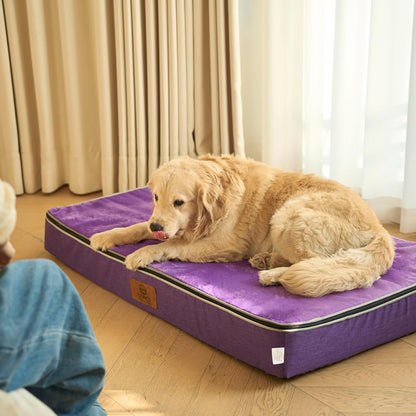 Orthopedic Memory Foam XXL Dog Bed - 6" Thick Beds for Extra Large Sized Dog - Waterproof Removable Washable Cover & Wrap-Around Zipper - Ultimate Comfort & Easy Maintenance, Dary Grey