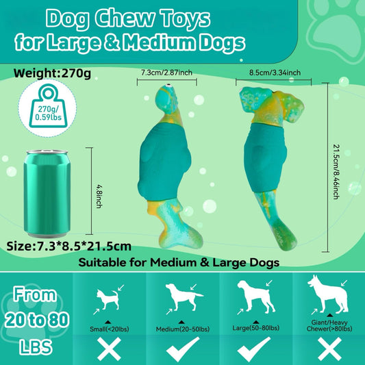Dog Toys for Aggressive Chewers, Squeaky Tough Chew Toys