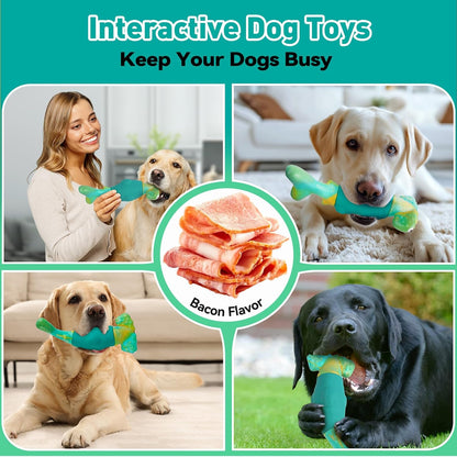 Dog Toys for Aggressive Chewers, Squeaky Tough Chew Toys