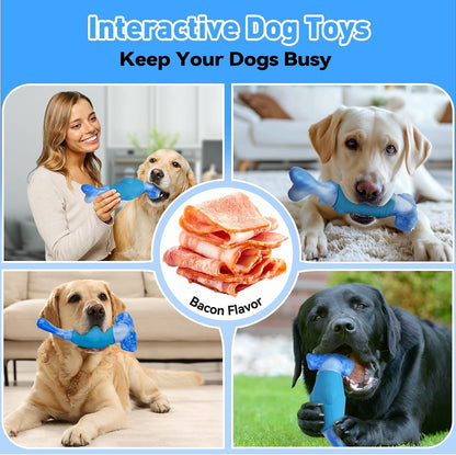 Dog Toys for Aggressive Chewers, Squeaky Tough Chew Toys