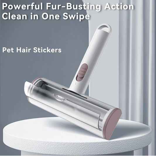Pet Hair Remover, Lint Brush- Reusable Lint Roller for Cat & Dog Hair on Couch, Carpet, Rugs & Bedding- Portable, Eco-Friendly, No Need for Lint Roller Refills (Gray & White)