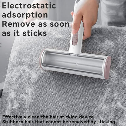 Pet Hair Remover, Lint Brush- Reusable Lint Roller for Cat & Dog Hair on Couch, Carpet, Rugs & Bedding- Portable, Eco-Friendly, No Need for Lint Roller Refills (Gray & White)