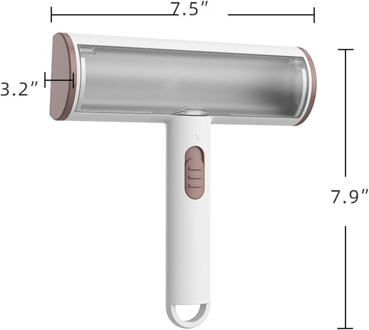 Pet Hair Remover, Lint Brush- Reusable Lint Roller for Cat & Dog Hair on Couch, Carpet, Rugs & Bedding- Portable, Eco-Friendly, No Need for Lint Roller Refills (Gray & White)