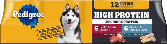 High Protein Cuts in Gravy Pack Wet Dog Food, 13.2 oz, 12 Count