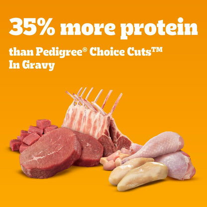 High Protein Cuts in Gravy Pack Wet Dog Food, 13.2 oz, 12 Count