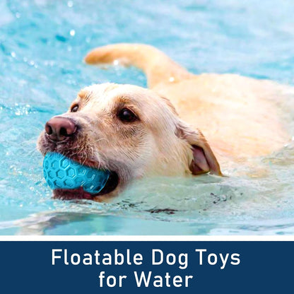 2 Pack Indestructible Squeaky Dog Balls for Aggressive Chewers, Interactive Dog Toys for Teething, Relieving Anxiety. Chew Toy for Large, Medium Breeds, Outdoor Rubber Balls.
