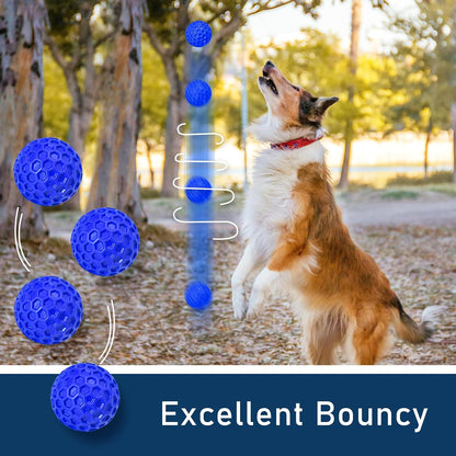 2 Pack Indestructible Squeaky Dog Balls for Aggressive Chewers, Interactive Dog Toys for Teething, Relieving Anxiety. Chew Toy for Large, Medium Breeds, Outdoor Rubber Balls.